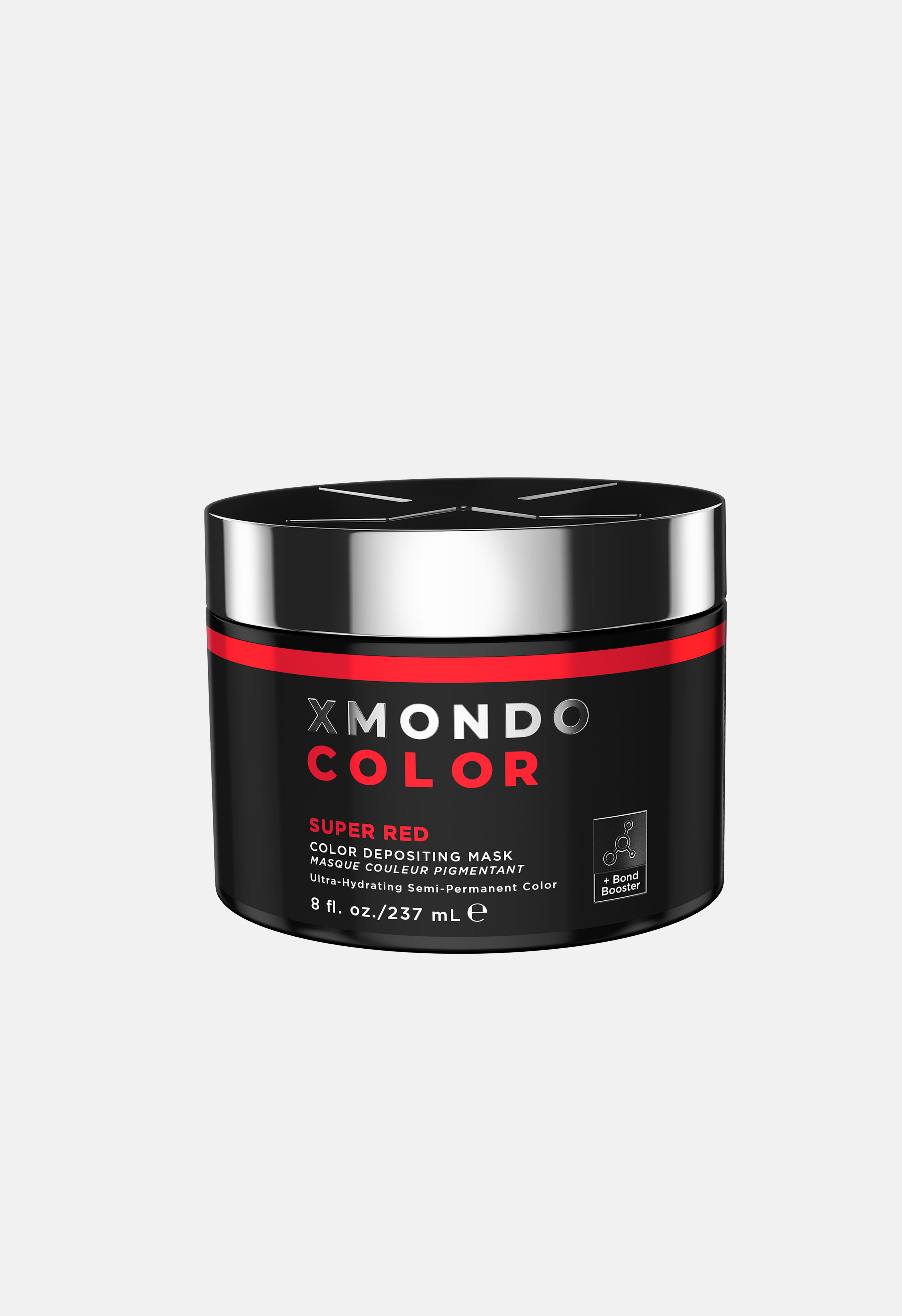 Xmondo Color Super Red hair mask jar on a white background