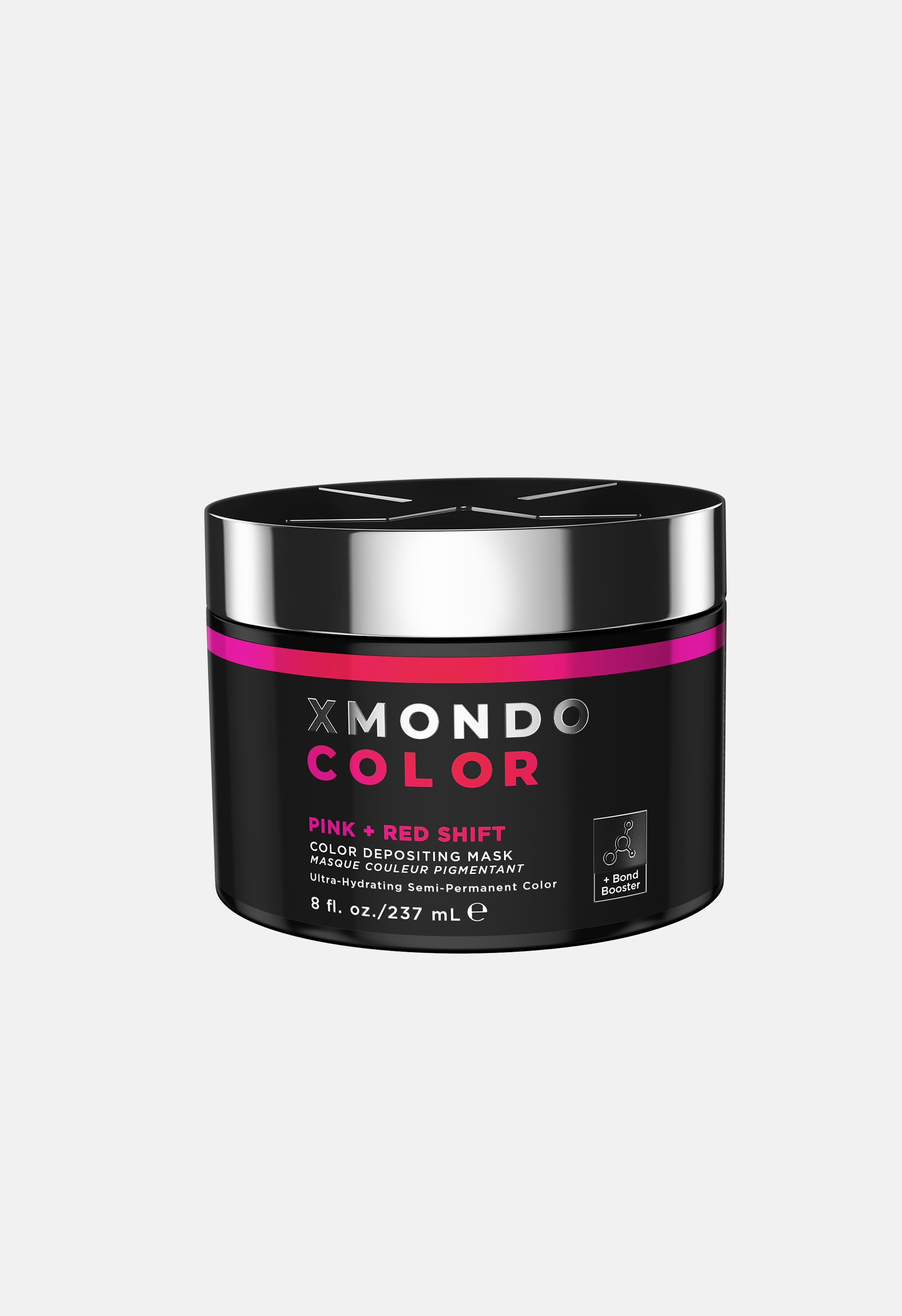 Xmondo Color hair mask jar with pink label on a white background