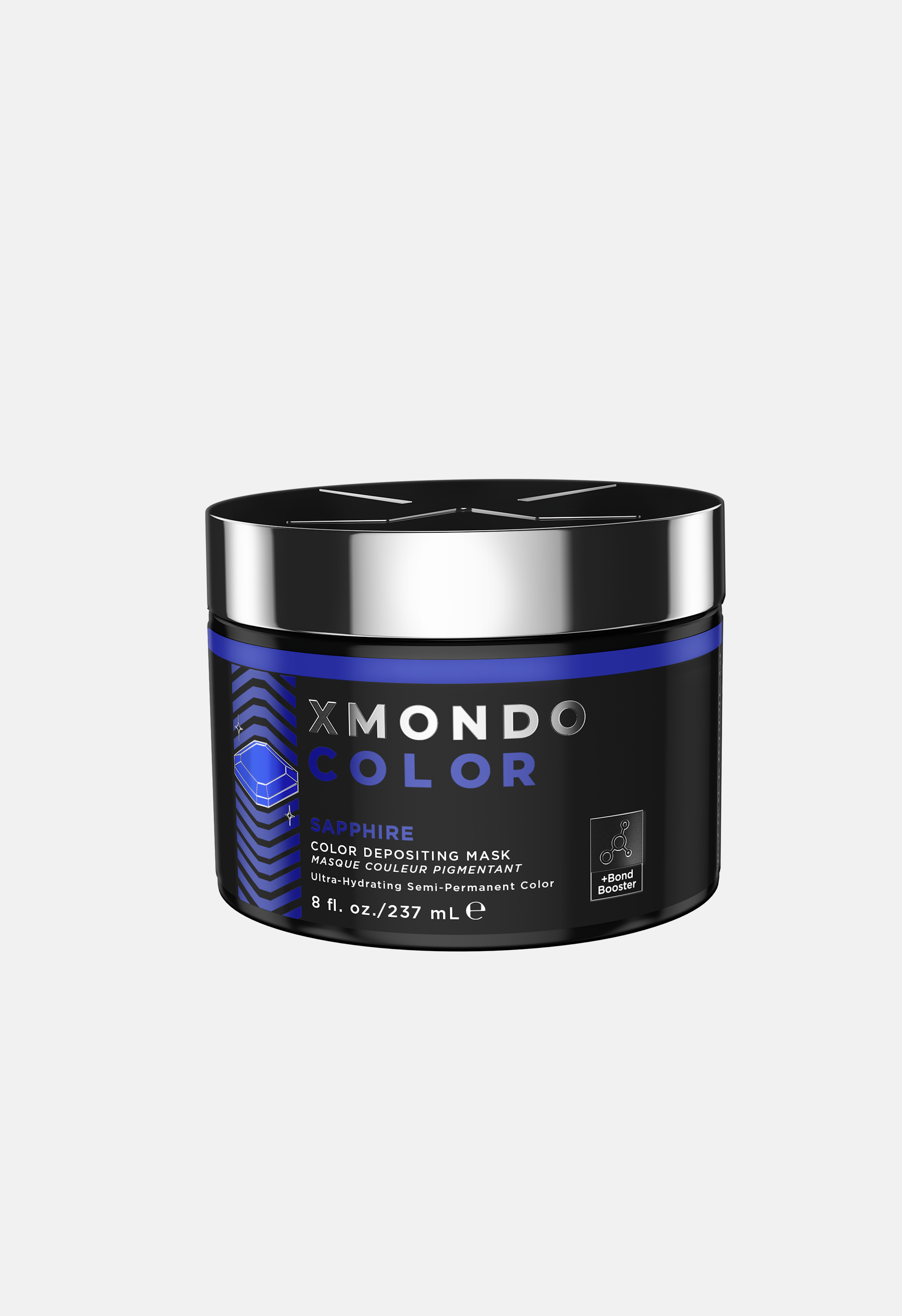 XMONDO Color hair mask jar on a light gray background