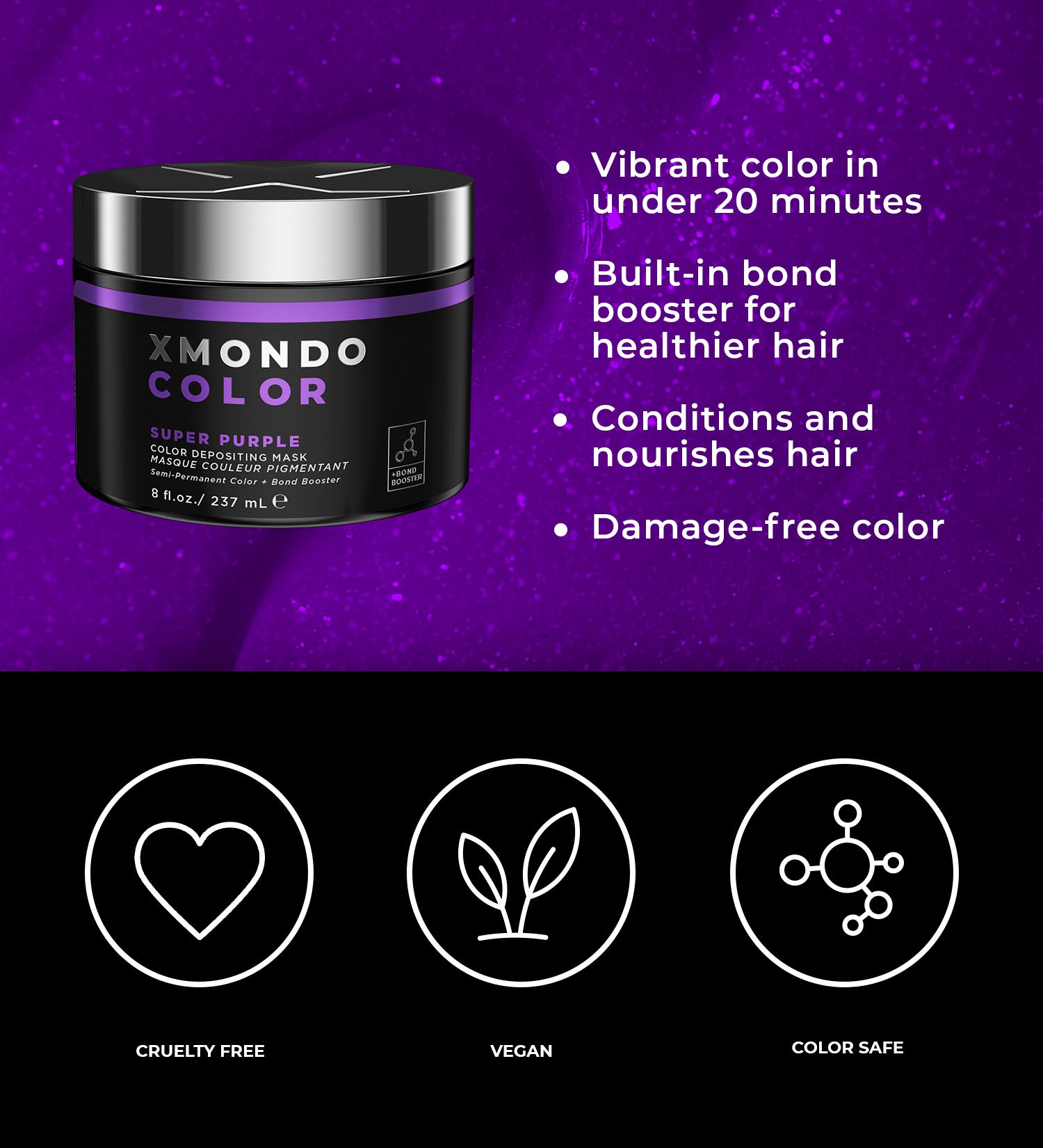 Super Purple Semi Permanent Hair Color + Bond Building Technology 