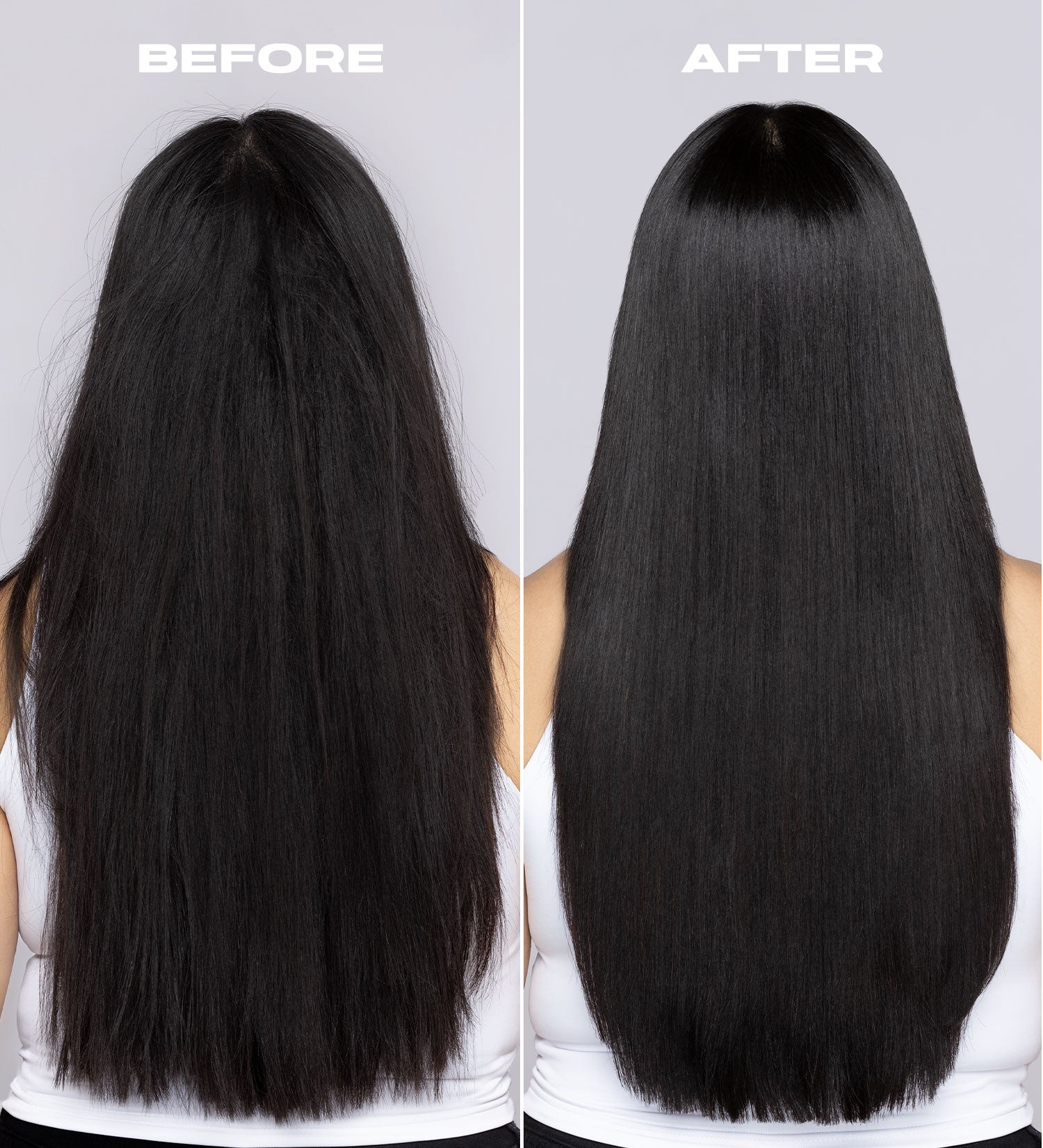 Model hair showing Before & After using Hydrify