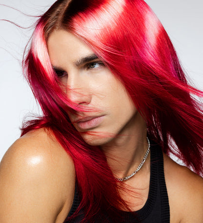 Model after using XMONDO Super Red hair healing color