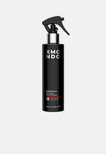 Black spray bottle with 'XMONDO' branding on a white background