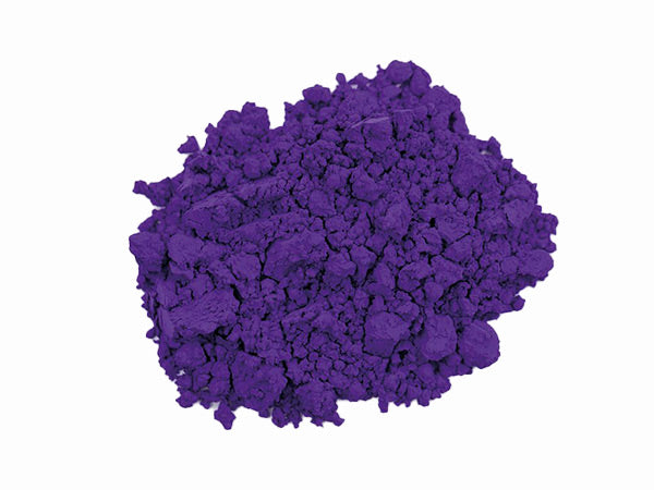 Closeup of Violet Pigments ingredient on white background