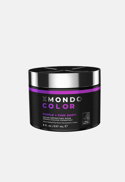 XMondo Color hair mask jar with purple label on a white background