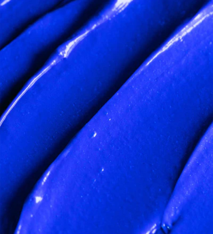 Closeup of XMONDO Color Super Blue hair healing color